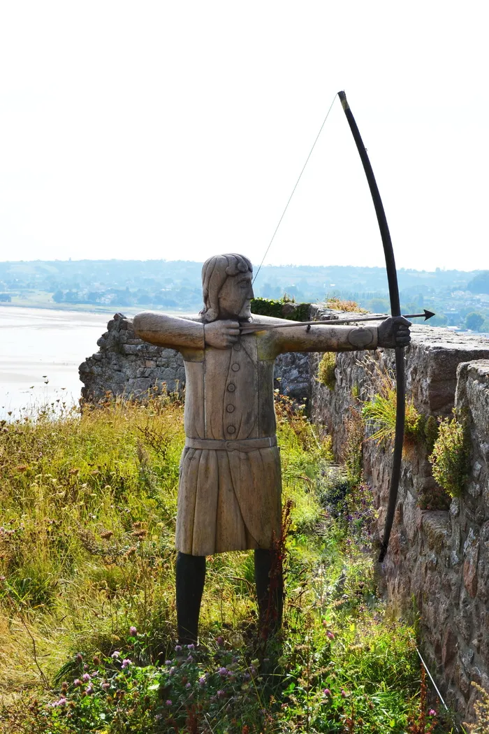 弓箭手，英国长弓，人物，雕塑，盔甲，奥格尔山城堡，防御者，战斗