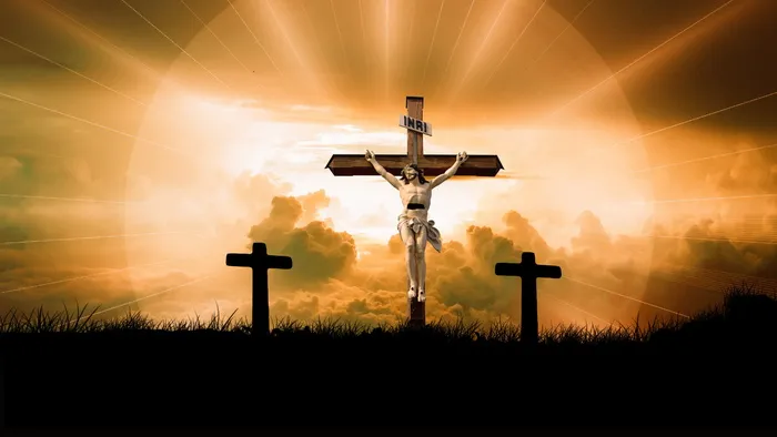 十字架数字墙纸、十字架、基督、信仰、上帝、耶稣、云、太阳