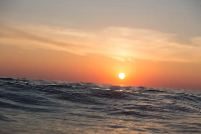海浪，日落，平静，夏威夷，海洋，激情，和平，夏天