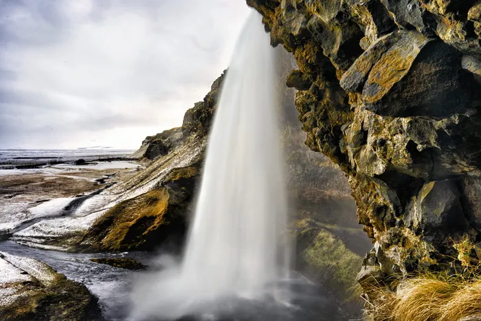 冰岛、塞尔贾兰德斯、仙境、漫游、瀑布、合成图片、塞尔贾兰德斯福斯、时间冻结