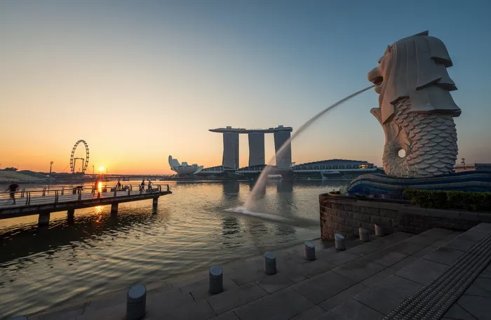 鱼尾狮公园，新加坡，亚洲，海狮，核心区，狮子，商业，公园，喷泉