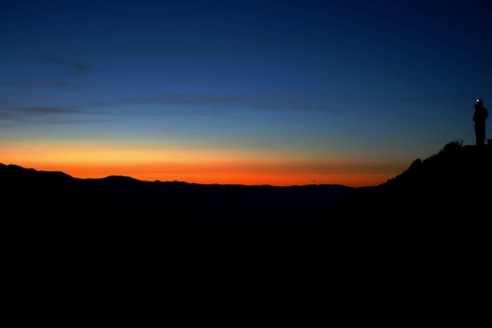 黑暗黎明黄昏自然剪影天空日出日落