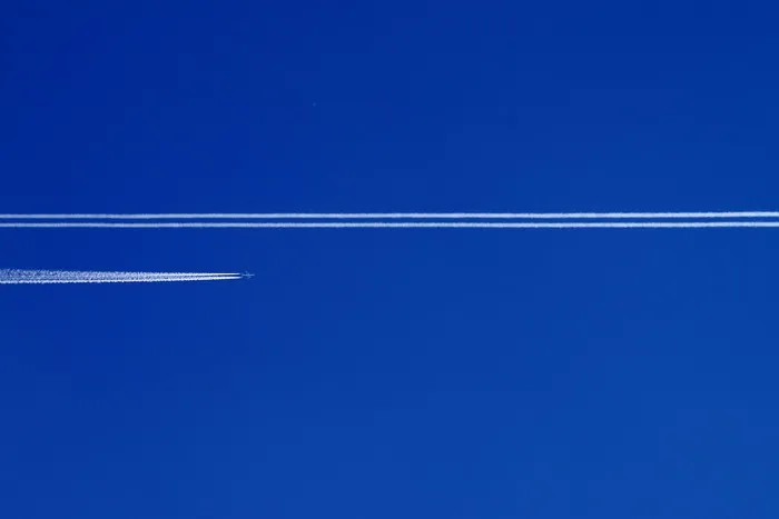 飞机，飞行，条纹，天空，航空，轨迹，发射星云，技术