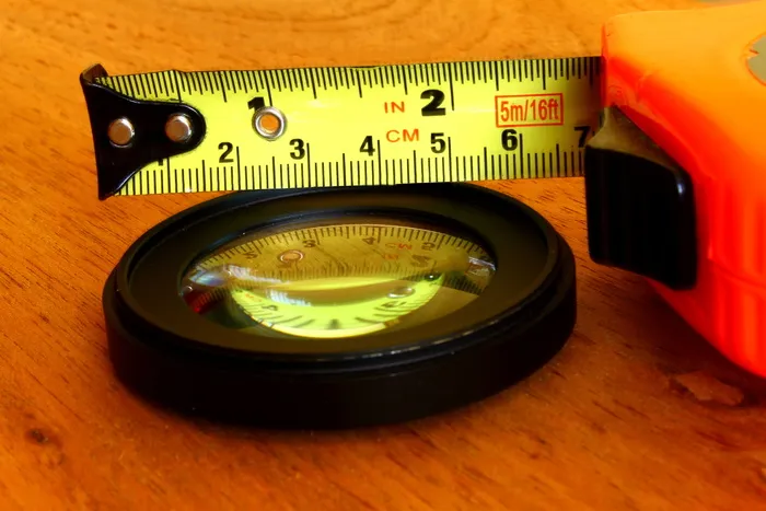 卷尺，测量，透镜，测量，厘米，英寸，反射，尺寸