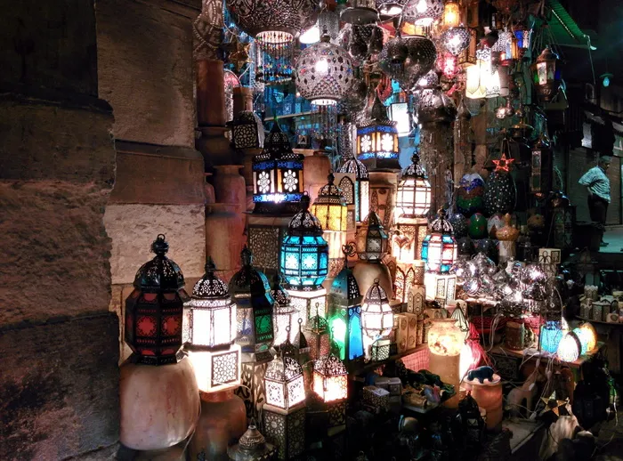 各种颜色的吊灯很多, 斋月, 伊斯兰教, 穆斯林, 伊斯兰教, 宗教, 穆巴拉克, 卡里姆