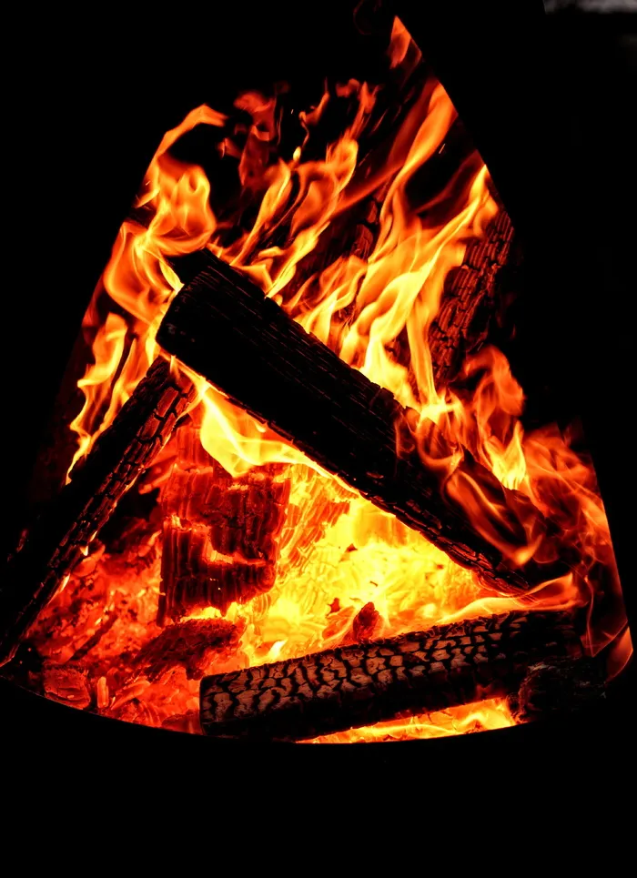 火，火焰，燃烧，燃烧，冬天，寒冷，温暖，木头
