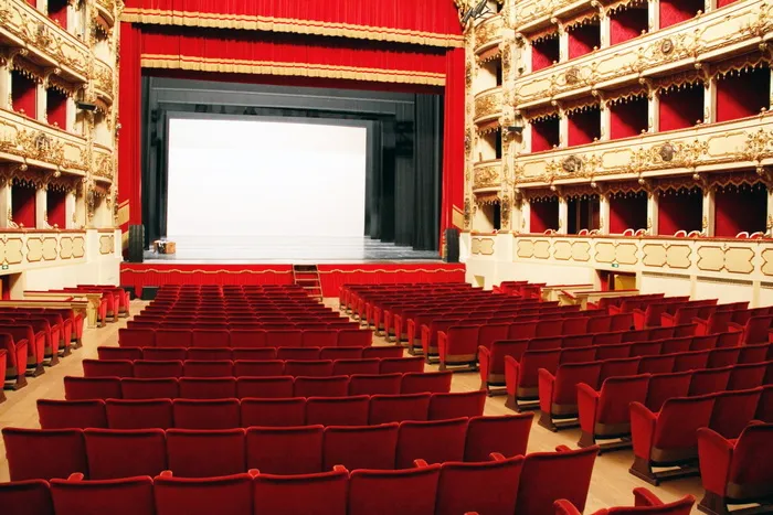 空置、座椅、内部、剧院、茶馆、电影院、米兰、室内设计