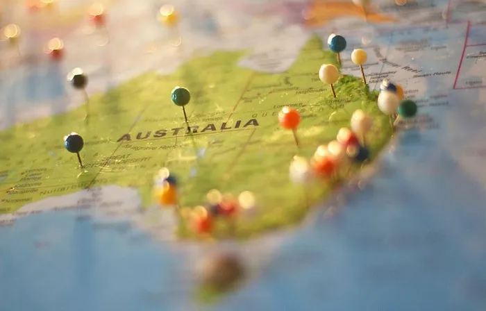 澳大利亚，目的地，地理位置，地图，地图，别针，旅行