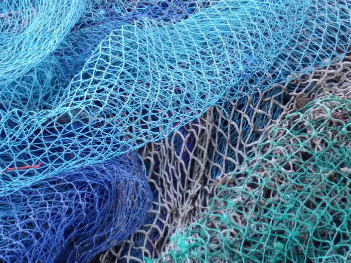 蓝色渔网，渔网，捕鱼，渔民，港口，海洋，拖网渔船，蓝色