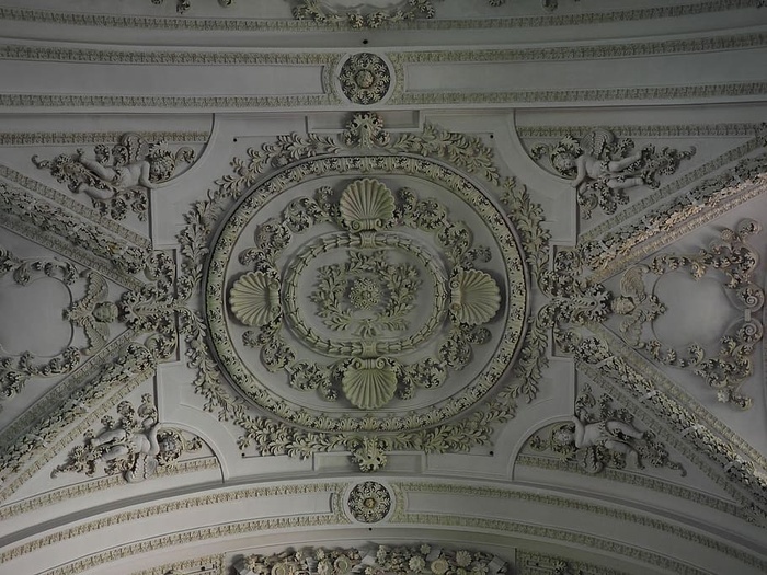 灰泥天花板毯子教堂巴洛克风格灰泥天花板装饰图案