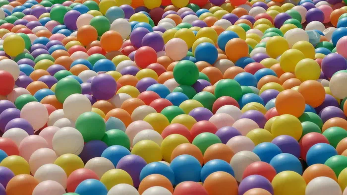 气球，五彩缤纷，游乐场，多色，大对象群，全框架，变化，丰富