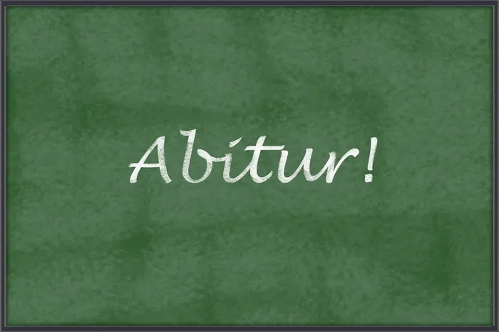 abitur!, 书面, 绿色, 板, 毕业, 结论, 学校, 写字板