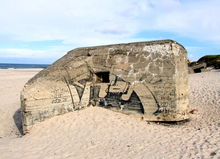 bunker，二战，海滩，nymindegab，北海，丹麦，天空，陆地