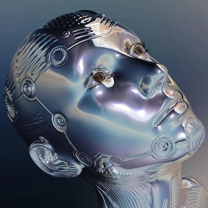 人类头像，机器人，人工，智能，机器，前进，数字，人工智能