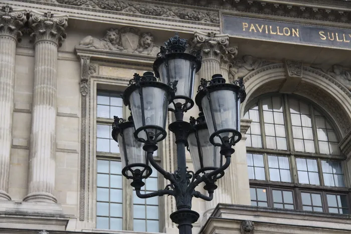 巴黎, 灯光, 卢浮宫, 展馆, 建筑, 建筑外观, 低角度视图, 建筑结构