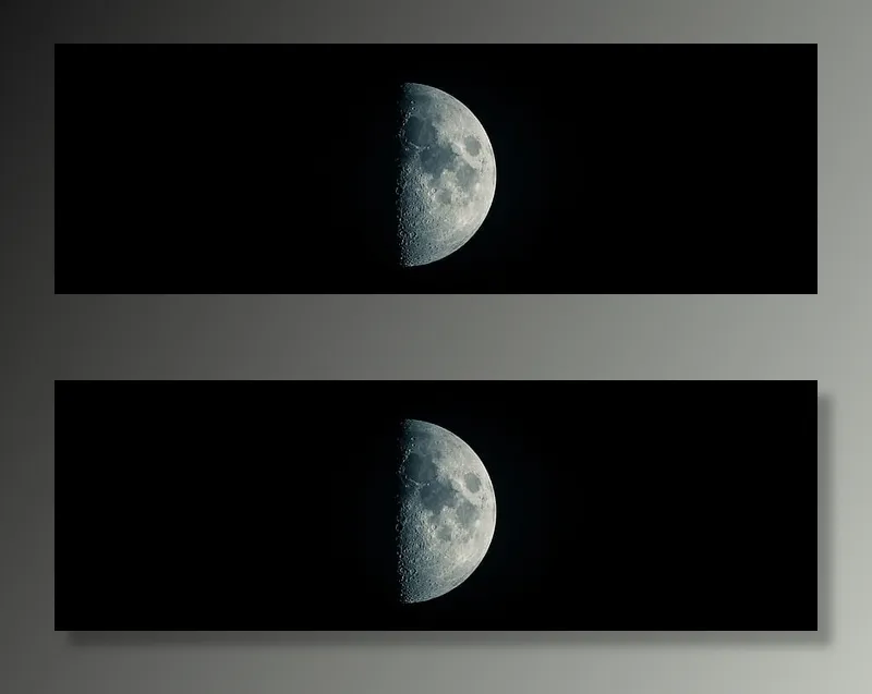 半月插图，照片，半月，月亮，新月，夜空，背景，表面