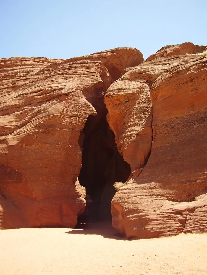 羚羊峡谷，砂岩，地层，狭缝峡谷，亚利桑那州，上，美国，岩石