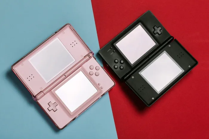 粉色和黑色任天堂 DS