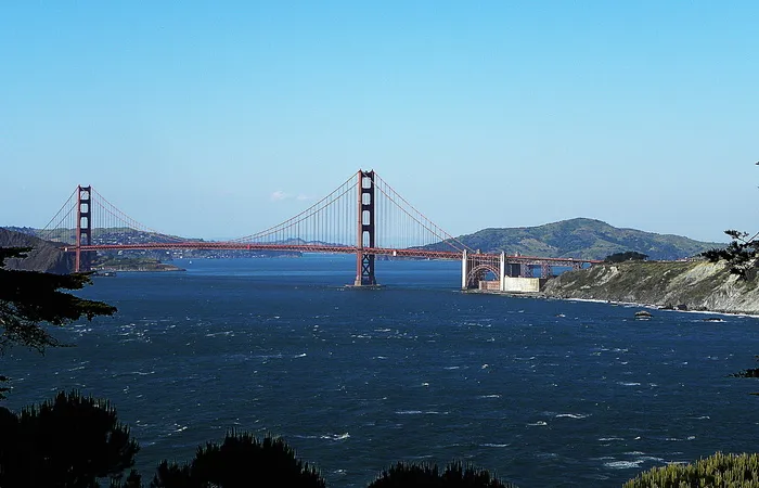 金门大桥，旧金山，湾区，美国，美国，大桥，吊桥，水