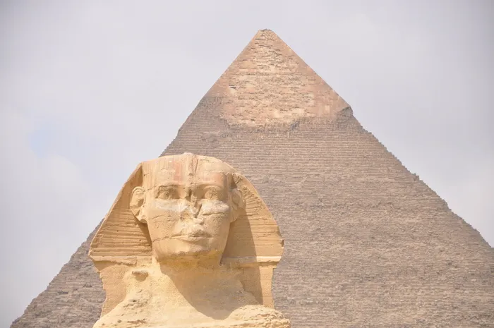 埃及，狮身人面像，金字塔，开罗，给予，纪念碑，古代，三角形