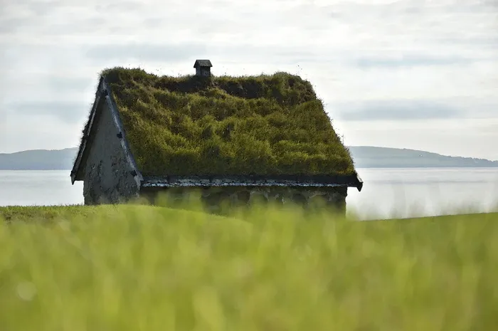 石头房子，房子，草皮屋顶，绿色屋顶，气候保护，传统，历史，旧