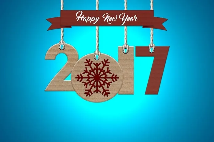 2017年，新年快乐，新年装饰，新年快乐，派对，艺术，贺卡