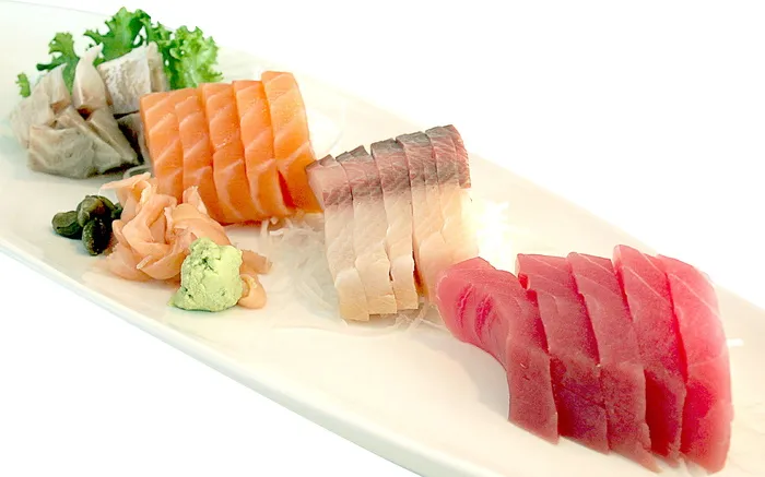 什锦生鱼片，金枪鱼，三文鱼，日本，海鲜，鱼，海，健康
