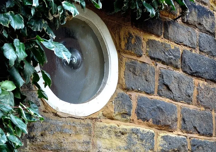 窗户、圆形、墙壁、常春藤、背景、建筑、英国