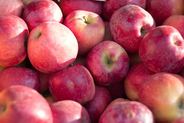 束，红，苹果，苹果，水果，食物，红苹果，成熟
