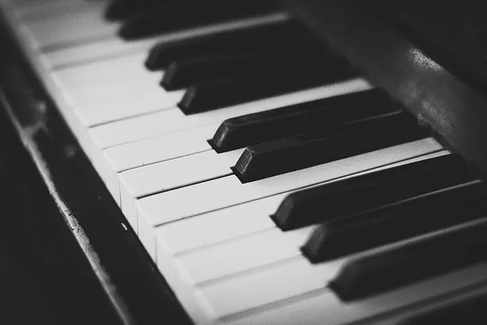 钢琴，钥匙，音乐，乐器，音频，黑白，乐器，钢琴钥匙