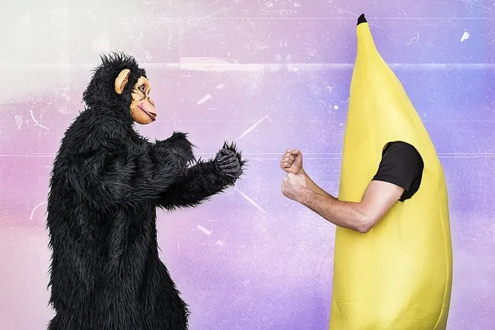 大猩猩和香蕉人打架
