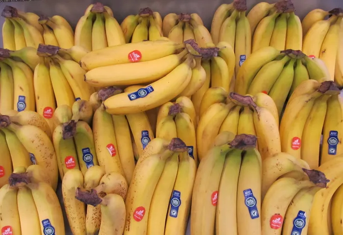 香蕉、黄色、新鲜、水果、健康、生的、成熟、香蕉
