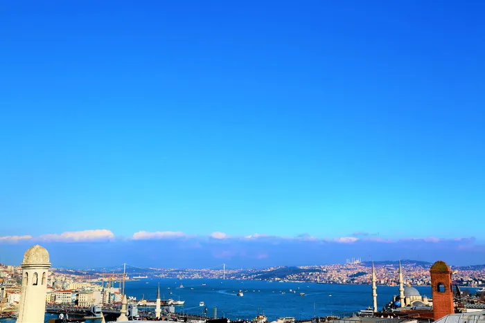 伊斯坦布尔, cami, 土耳其, 海洋, 桥梁, 尖塔, 蓝色, 建筑