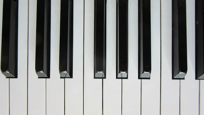 黑色，白色，钢琴键，钢琴，键，关闭，钢琴键盘，乐器