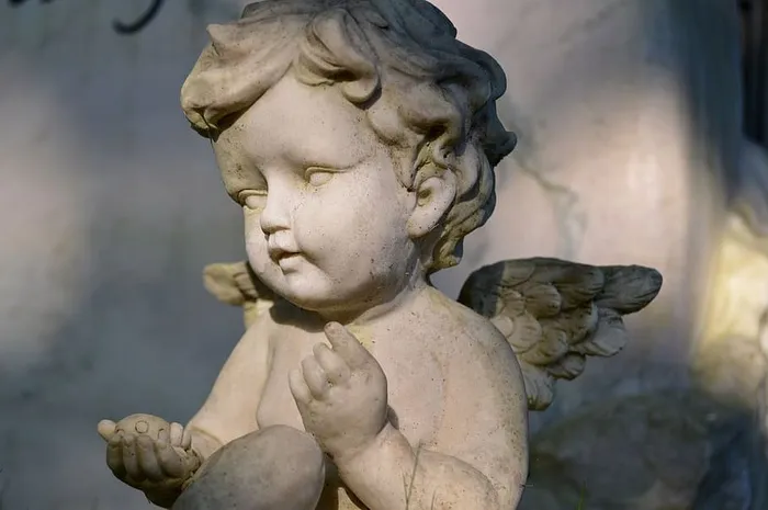 小天使雕像，天使，人物，墓地，坟墓，坟墓核果，天使人物，希望