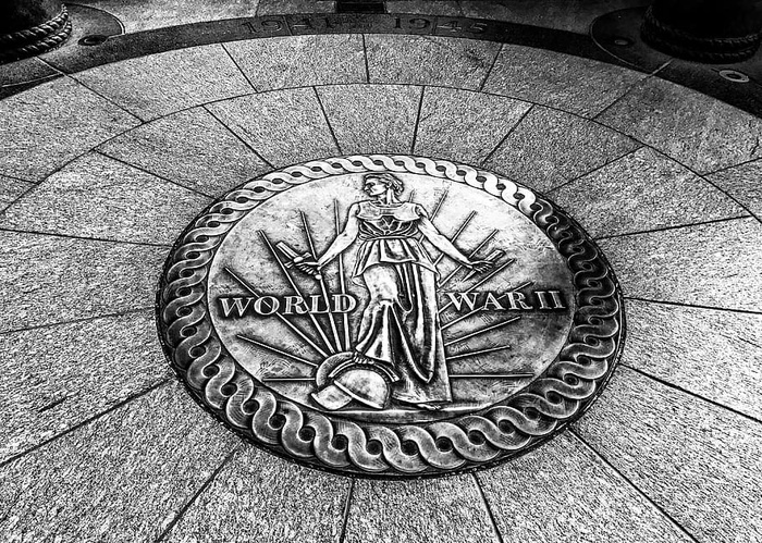 美国华盛顿二战纪念馆和平dom黑白爱国主义爱国者