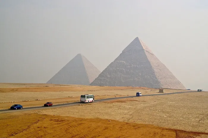 车辆，旅行，金字塔，金字塔，埃及，沙子，旅行，度假