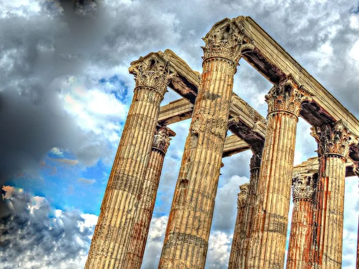 希腊雅典帕台农神庙宙斯雅典云天建筑
