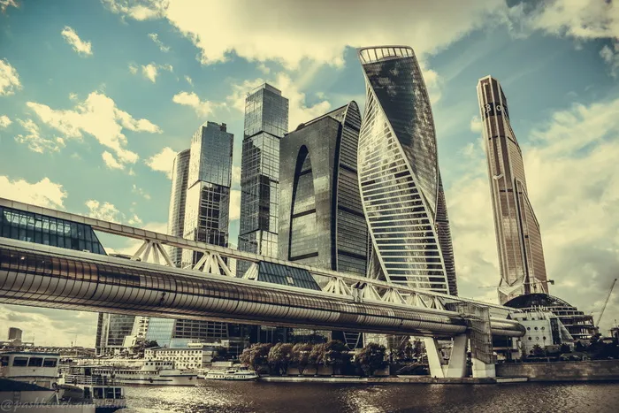 上海世界、金融、中心、中国、莫斯科市、莫斯科、摩天大楼、城市