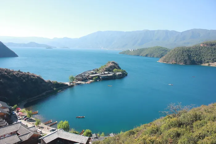 丽江，泸沽湖，风景，风景，湖，岛，水，海
