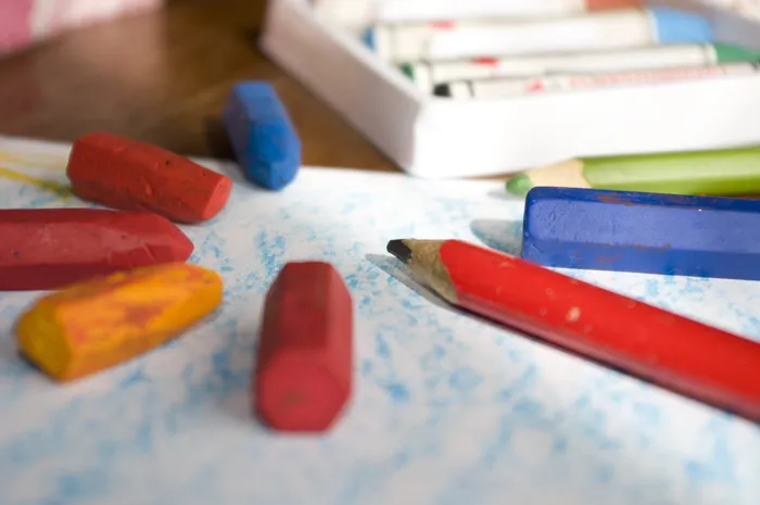 颜色、学校、幼儿园、蜡笔、铅笔、绘画、孩子、创造力