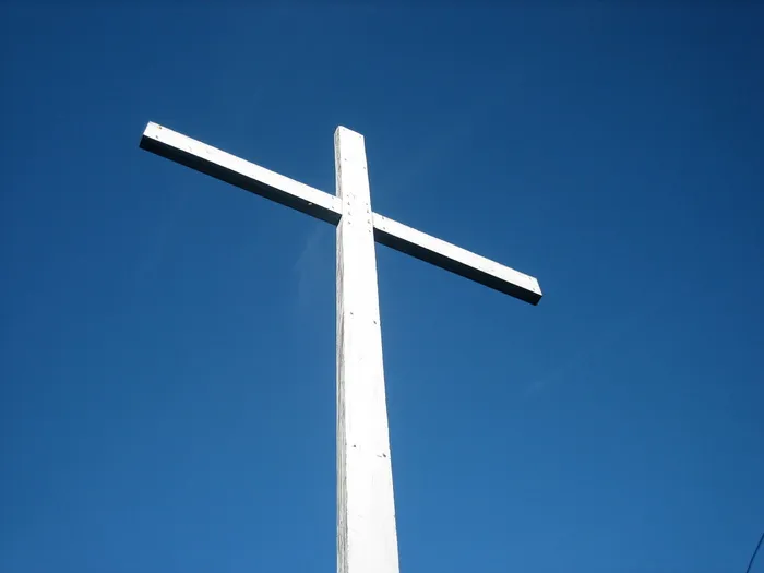 十字架，基督教，斯塔克，宗教，天空，蓝色，灵性，十字架形状
