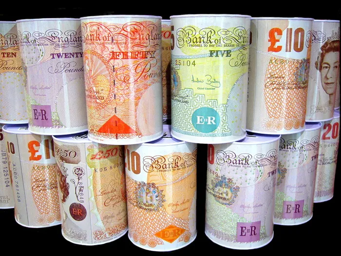 钞票主题集装箱，货币，箱子，储蓄，英国，钱箱，英镑，英国
