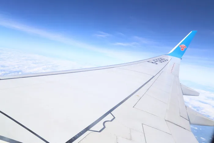 中国南方航空，天空，机翼，旅行，蓝色，飞机机翼，运输，运输方式