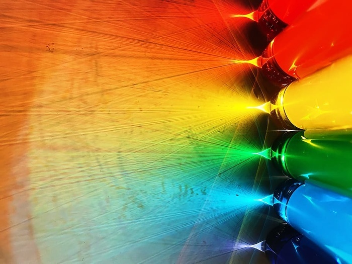 五颜六色彩虹颜色红黄橙绿蓝