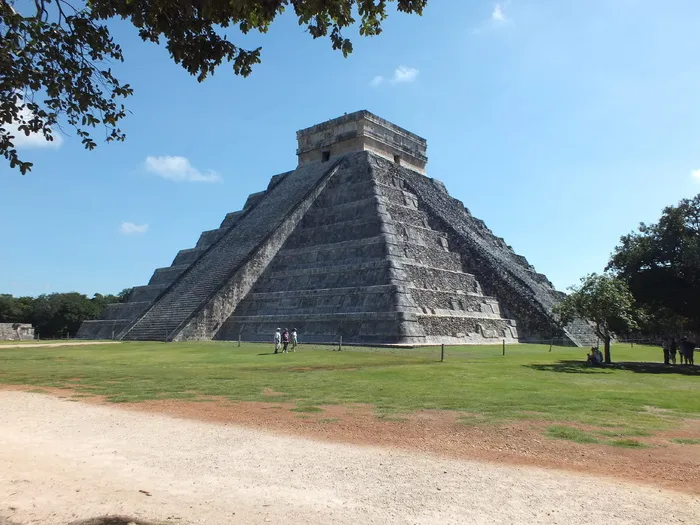 墨西哥、金字塔、旅游、玛雅、古代、建筑、建筑结构、天空