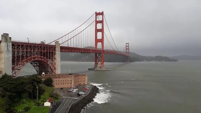 旧金山，金门大桥，美国，雾，雨，海，金门，大桥