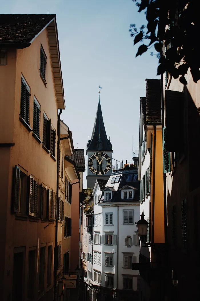 灰色塔钟, 欧洲, 构建, 瑞士, 体系结构, 旅行, 塔, 时钟