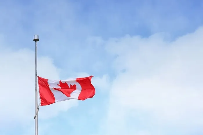 加拿大，加拿大国旗，民主，国旗，旗杆，爱国主义，骄傲，天空