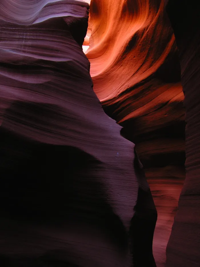 狭缝峡谷，下羚羊峡谷，亚利桑那州，光，影，彩色，侵蚀，纳瓦霍